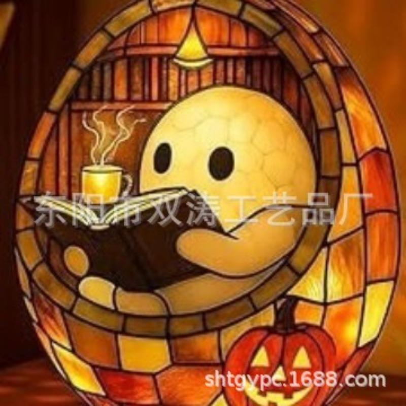 Resin Lamp Halloween Decoration Resin Ornament Night Light Resin Handicraft Ornament