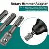 3Pcs Socket Driver Set Shank Electric Bit Adapters Impact Drill Hammer Adapters Wrenches Tool Easy To Install