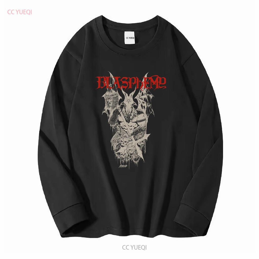 Blasphemy Black Metal Band T Shirt Fullsize S 5XL vintage Washed designer clothes Unisex homme fashion Top For Everyday Wear