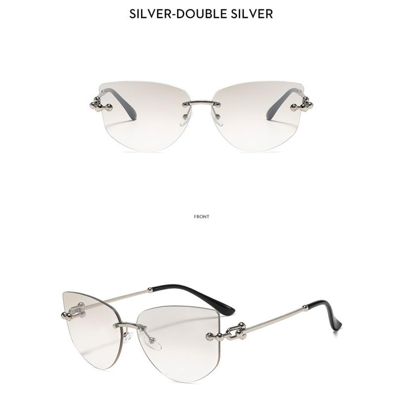 Women's sunglasses, men's and women's fashion polygonal frameless sunglasses