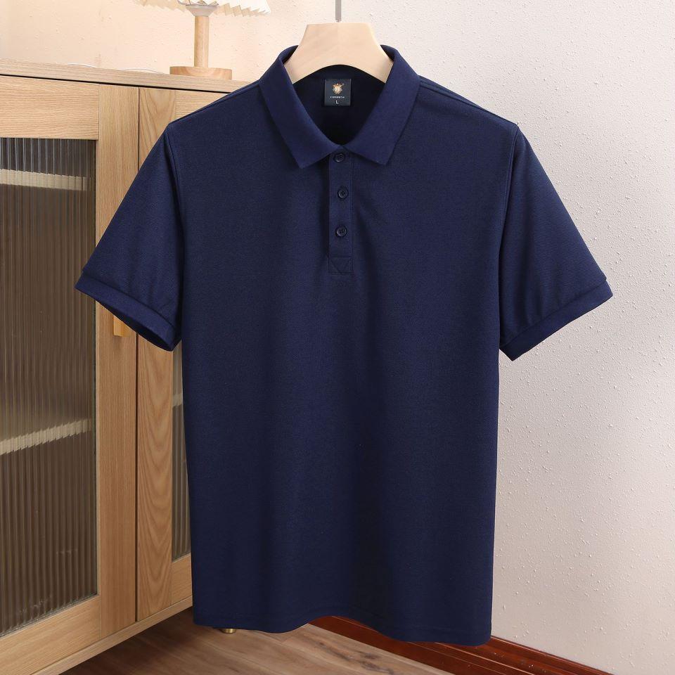 

Дышащие Удобные Топы Повседневный Стиль Однотонные Рубашки Мужские и Женские Рубашки с Коротким Рукавом и Лацканами Летняя Рабочая Футболка YG-920J M темно-синий