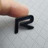 1Pc 3D Metal R Logo Car Dashboard Center Console Panel Decoration Badge, Car Steering Wheel Emblem Decal, Car Rear Trunk/Car Body Badge Sticker