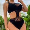 Sex Lingerie Sexy Uniform Christmas Dress Seduction Red One-piece Bikini Mesh Suit