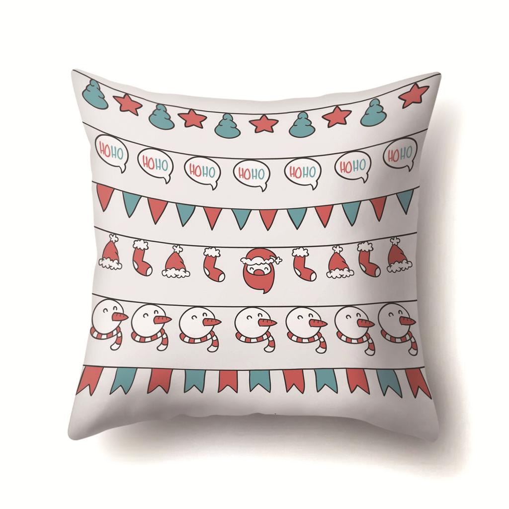 Christmas Series Polyester Pillows Santa Multi-platform Christmas Elk Pillow Cover