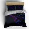 Biancheria da letto con motivo esagonale neon Set biancheria da letto (1 copripiumino, 2 federe, piumino non incluso)