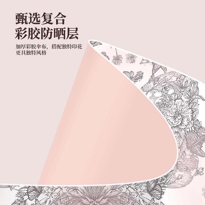 New hand-opened 16-bone colored glue fashion psychedelic butterfly parasol folding sunscreen sun umbrella