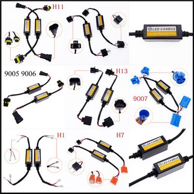 1 para H1 H4 H7 H11 9006 9007 adapter do wiązki przewodów reflektor samochodowy dekodery Canbus rezystor ostrzegawczy anulowanie zabezpieczenie przed migotaniem wolne od błędów