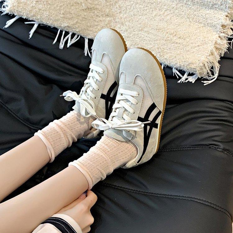 Dopamine German training shoes women's 2025 new popular spring and summer flat-bottomed versatile mesh shoes sports and leisure board shoes