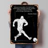 Football Player Zinedine Zidane Success Quote Metal Wall Art Decor for Home Office