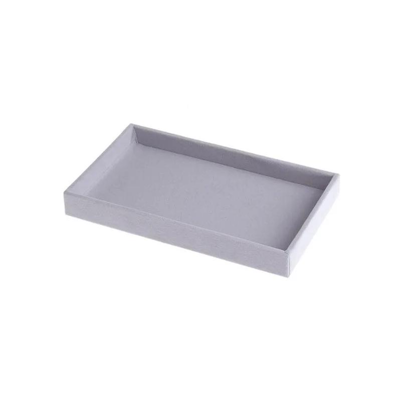 Jewelry Organizer Velvet Jewelry Storage Tray Display Holder Ring Bracelet Necklace Storage Box Showcase Drawer Organizer Trays