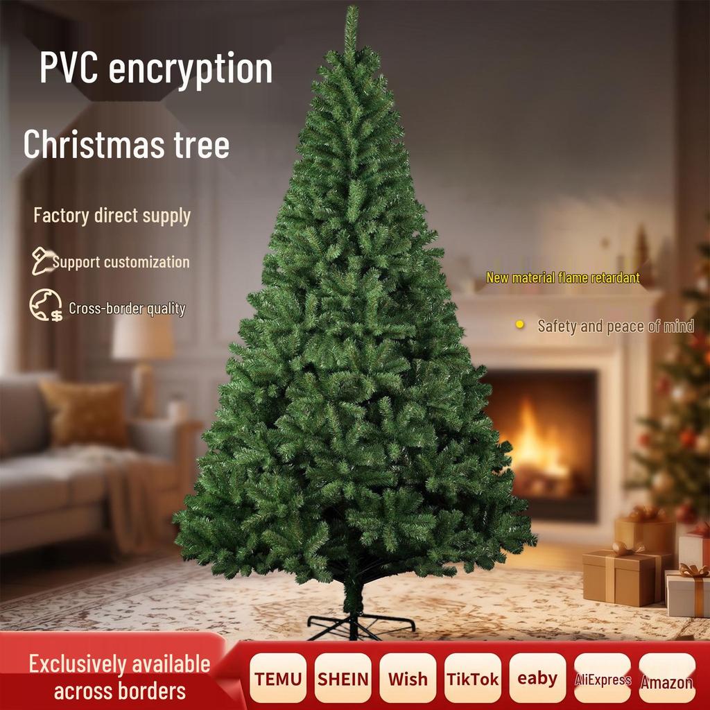 PVC Dense Christmas Tree - 1.5/1.8/2.1 Meters, Ideal for Hotel & Home Decor