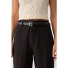 Straight Fit Fabric Pants