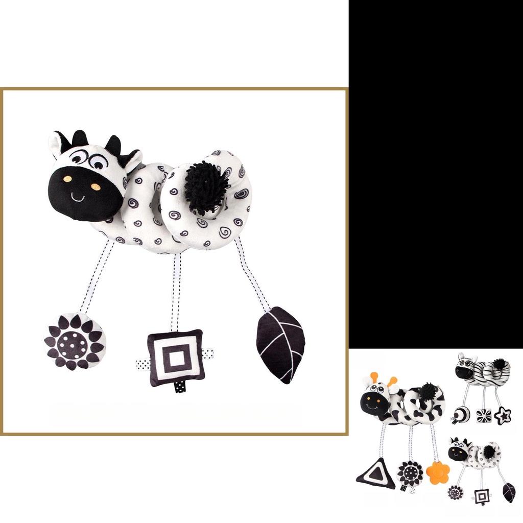 Black And White Animal Visual Stimulation Early Education Crib Toy