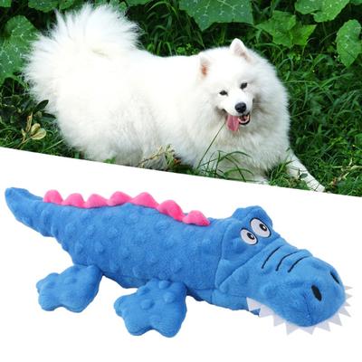 Plush Gator Dog Toy Tear Resistant Lovely Lightweight Bite Resistant Hound Tough Plush Toy for Dog