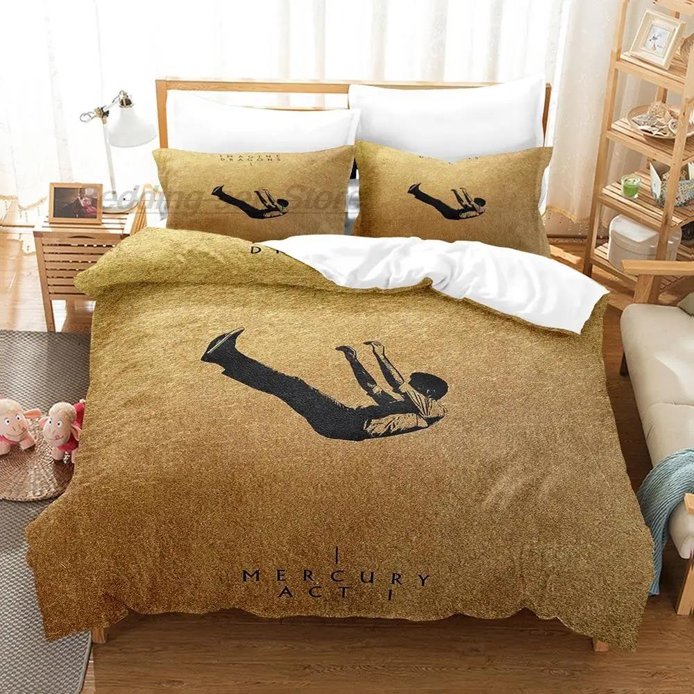 Imagine Dragons Bettwäscheset Einzelbett Twin Full Queen King Size Bettset Aldult Kinder Schlafzimmer Bettdeckenbezug Sets 3D Druck Bettlaken Set