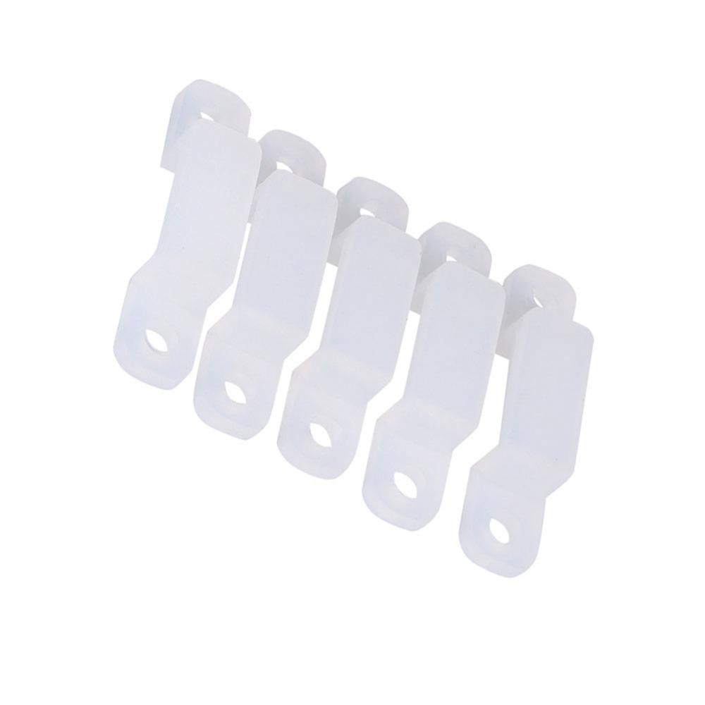 200 Pack 8/10/12mm LED Strip Clip Silicone Flexible Light Holder Clip Waterproof White LED Strip Light Clip