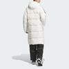 Adidas Sports Lifestyle Series Warm Ultra-Light Wear-Resistant Windproof Logo Stripe Zipper Long Duck Down Jacket Unisex Outerwear White JG5957