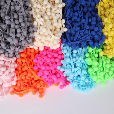 5 Yards Pom Trim Ball 10 mm MINI Perlen Pompom Fransenband Nähen Spitze Kintted Stoff Handgemacht DIY Bastelzubehör