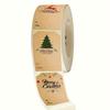 300 Stickers/Roll Christmas Gift Label Sticker Roll - Matte Surface,Rectangular,Disposable,Paper - Used for Retro Holiday Design