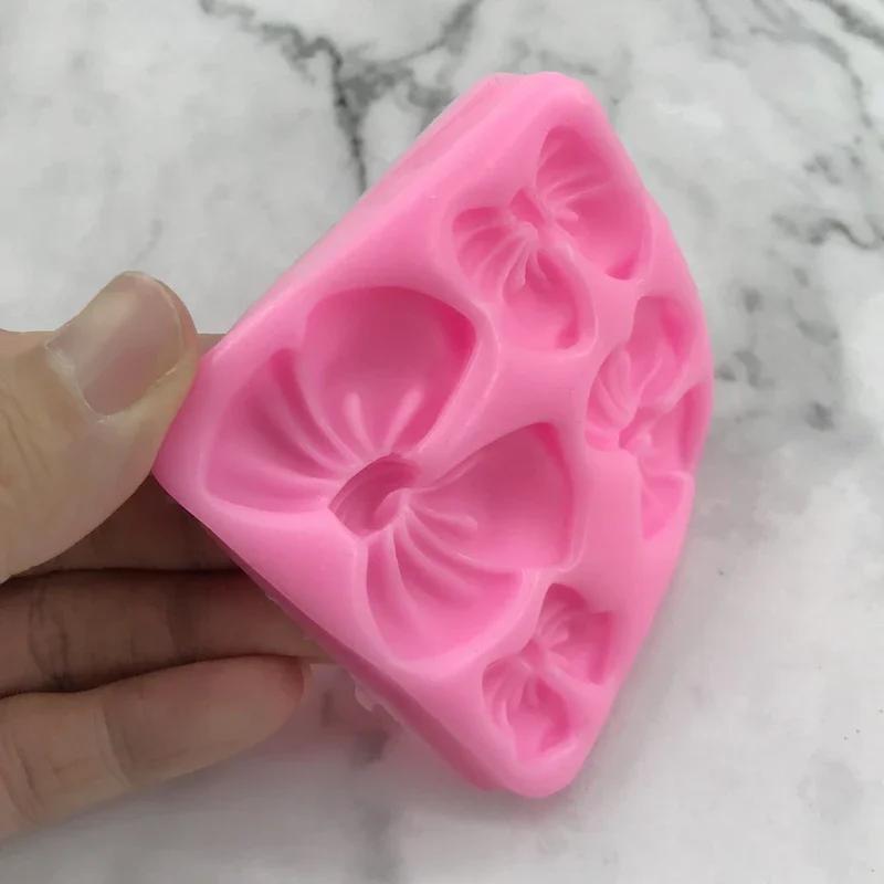 1PCS Butterfly Knot Flip Candy Chocolate Silicone Mold DIY Cake Decoration Kitchen Baking Accessories Clay Drip Silicone Molds