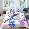 Bohemian Dragonfly King Queen Duvet Cover Mandala Paisley Bedding Set Tie Dye Trippy Gypsy Quilt Cover Polyester Comforter Cover
