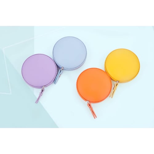 HYUNGJ Leather Roll Tape Measure, 1.5m Double-Sided, Stylish and Cute, Compact, Automatic Rewind, Ideal for Crafts, Sewing, Measuring, Surveying, and