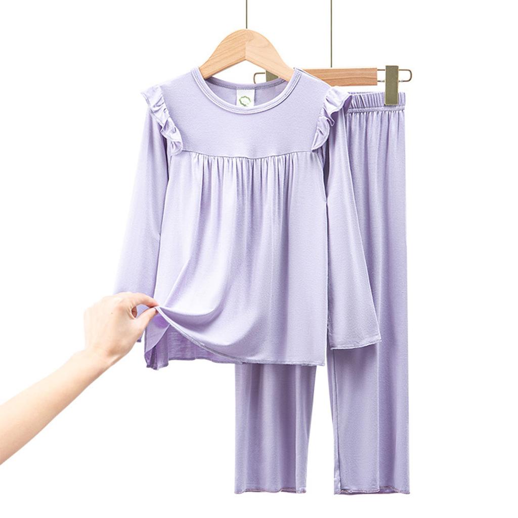 Flickors pyjamas långärmad hemmakläder föräldra-barn stilar luftkonditionerade kläder
