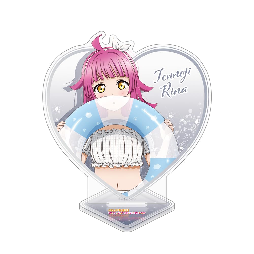 

Kadokawa Love Nijigasaki High School Idol Club Glitter Acrylic Tennoji H126 x W126mm Live! Heart-Shaped Stand, Rina, Approx. (approx.)