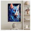 RUOPOTY Diy Painting By Numbers Blue Cat Diy Crafts Coloring By Numbers Animals For Unique Gift Home Decoration Artwork