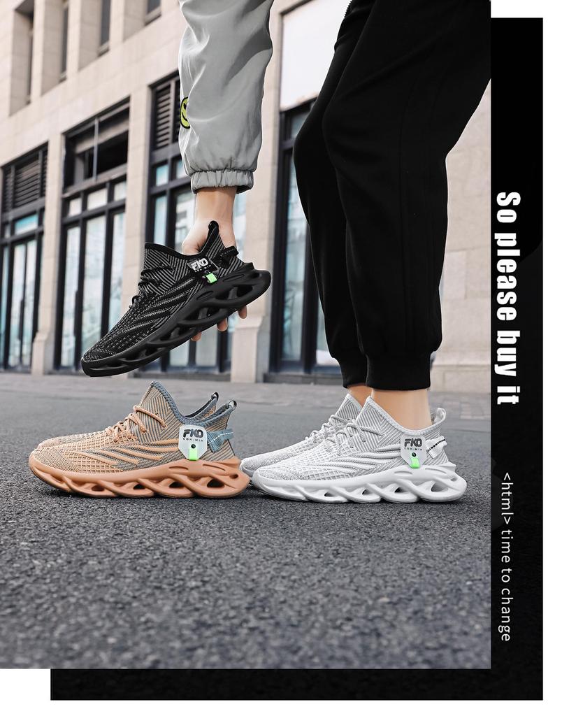 Unisex Coconut Flyknit Breathable Blade Sole Casual Sports Shoes