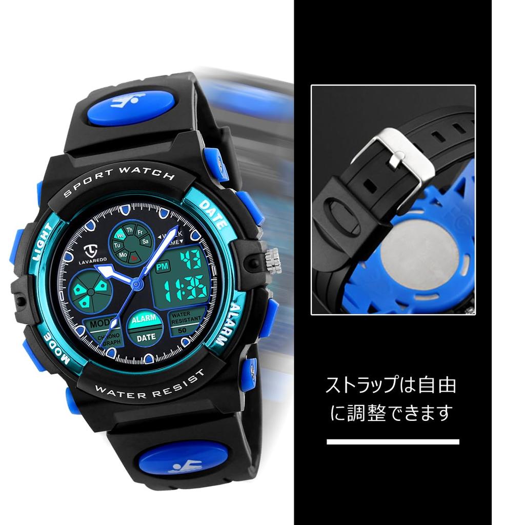 Sports Waterproof Outdoor Watch with Dual LED Analog Digital Watch for Boys and Girls Boys' Watch, Multi-Function Alarm, Date/Day Display, Time,