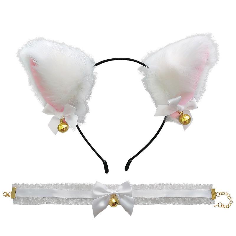 Cat Ears & Choker Set: Sexy Fox Headband & Rabbit Hair Clip for Women – Perfect for Christmas Lingerie