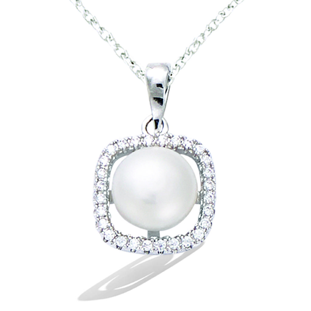 Les Trésors De Lily [R7349] - Pendentif Argent 'Sissi' gris argenté (rhodié) - 10x10 mm