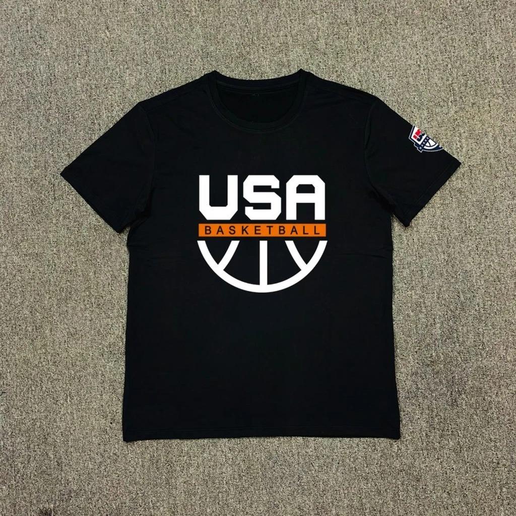 2026 New USA Dream Team T Shirt National Basketball Training Short Sleeve Warm Up Shooting Streetwear Fashion Top Men Clothing