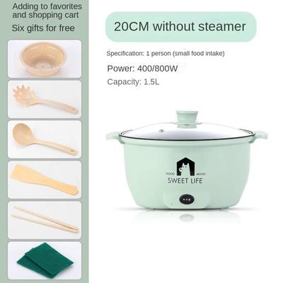 Multi Cooker Panela Elétrica Hot Pot Panela Multifuncional Panela Elétrica Mini Panela de Arroz Panela Multifuncional Panela Interna Antiaderente com Tigela para Cozinhar no Vapor