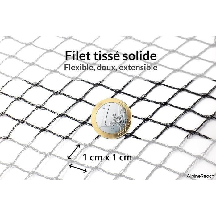 Filet pour bassin à koï - alpinereach - 8,5m x 9m - noir - résistant aux uv - protection contre prédateurs