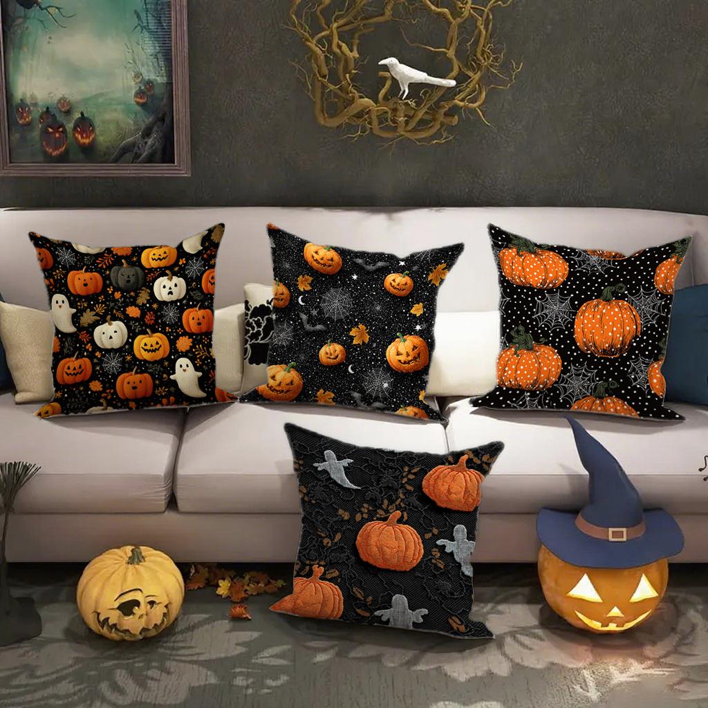 Halloween Pumpkin-Printed Pillowcasessuitable For Sofa Car Bedroom Decorative Cushion Cover Pillow Cover