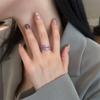Geometric Enamel Smoke-Effect 18K Gold Plated Ring - Trendy Cool Style
