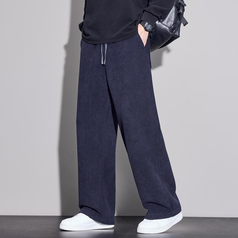 Douyin Quality Autumn and Winter Popular Men's Casual Pants Loose Straight Men's Slim Men's Youth Trousers Elastic Versatile Pants