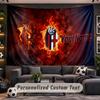 Bologna FC Personalized Tapestry Support Custom Name, Wall Art Home Decoration
