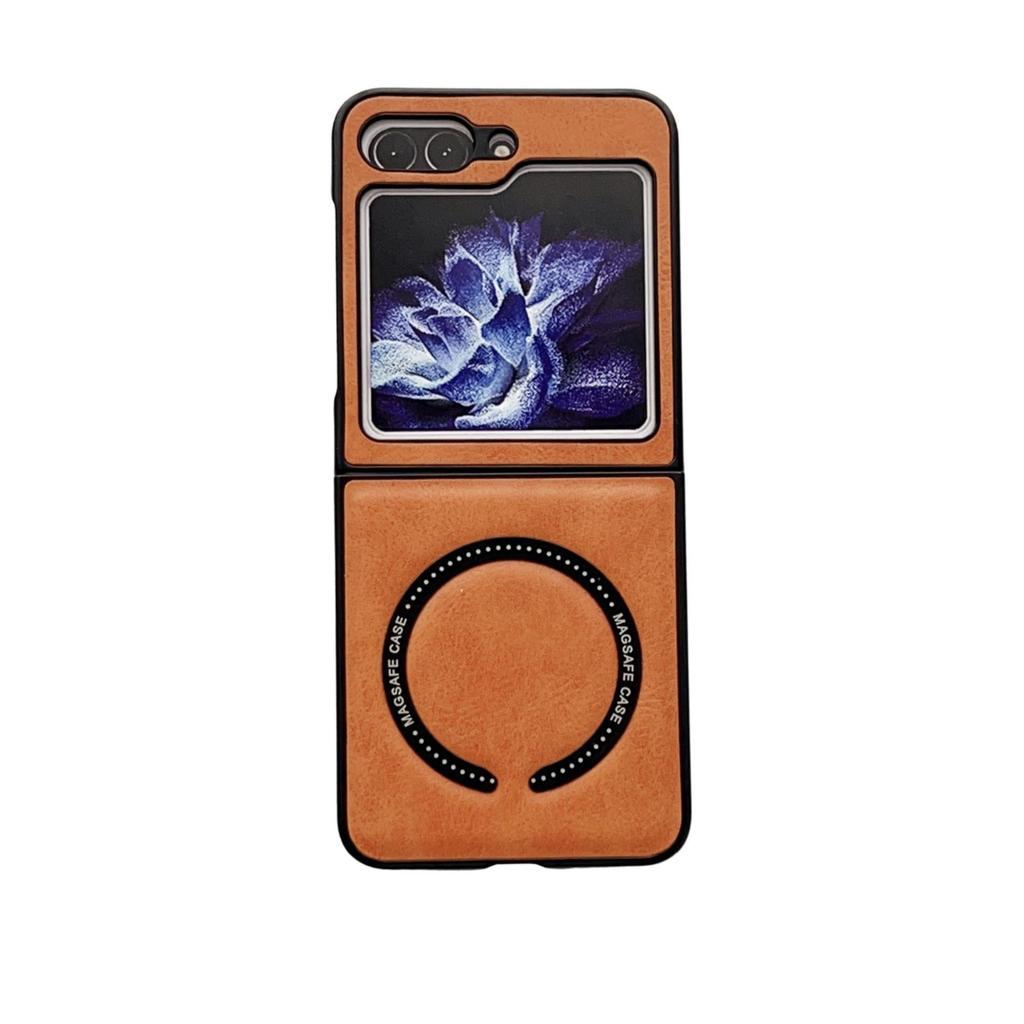 Samsung Z Flip7 Retro Crazy Horse Magnetic Anti-Fall Case for Flip6/5