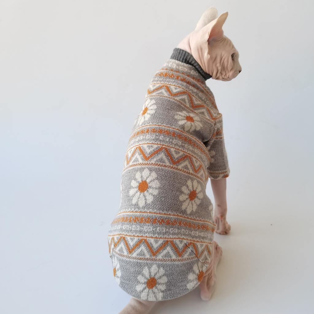 Autumn and Winter Knitted Cardigan, High-quality Fabric, Soft Sphynx Hairless Cat Devon Clothes
