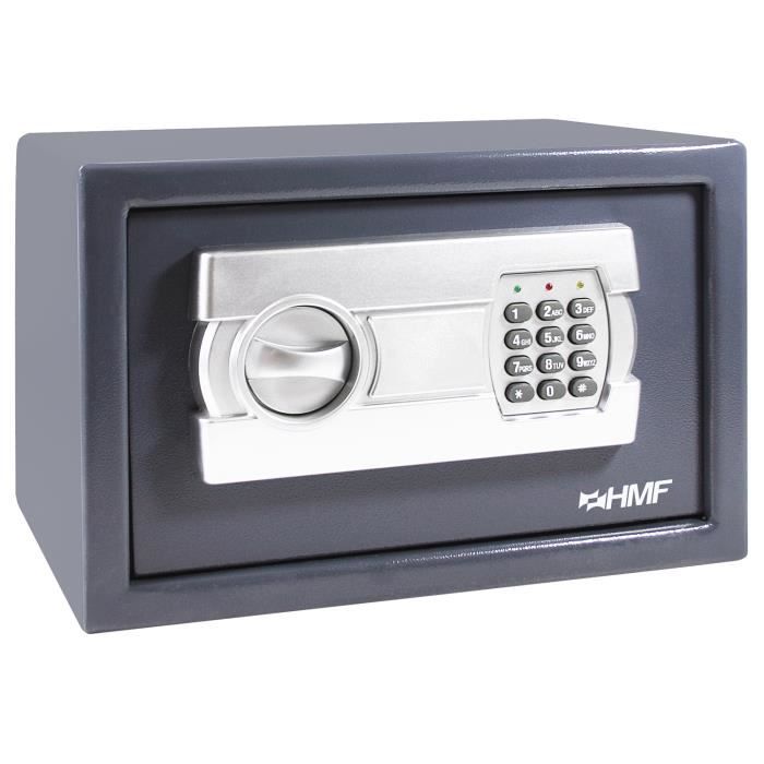 Coffre-fort à poser - hmf - 4612112 - serrure électronique - 31 x 20 x 20 cm - anthracite