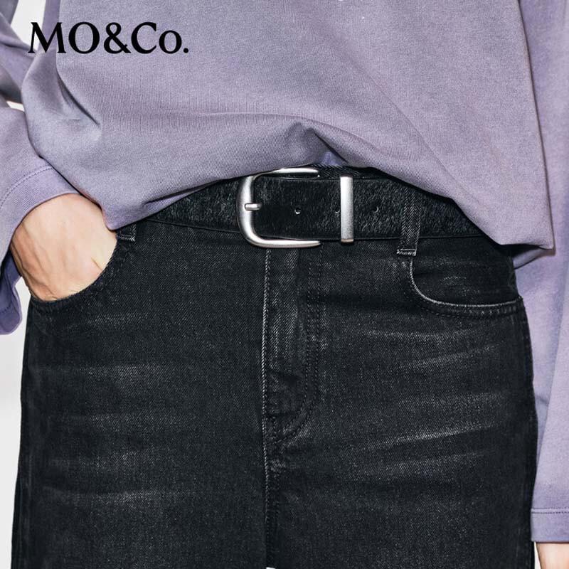 MO&Co. Women's Patchwork Wide-Leg Jeans