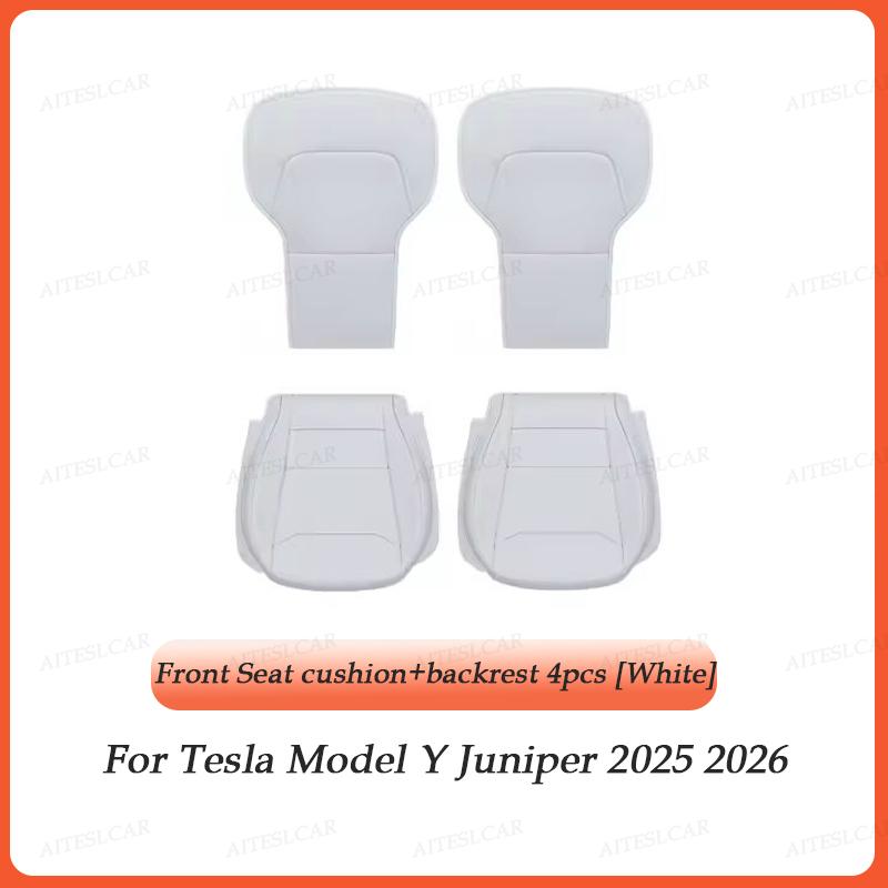 AABLU1 For Tesla Car Cushion Nappa Leather Breathable Non-slip Car Seat High Rebound Pad Seat Cushion Four Seasons Universal Auto Seat