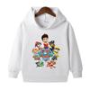 Soft Children Hoodie, Paw Patrol Cute Cartoon Dog Team Character Print Pullover Sweatshirt, Autumn Winter Sport Long Sleeve Top For Kids Daily Wear