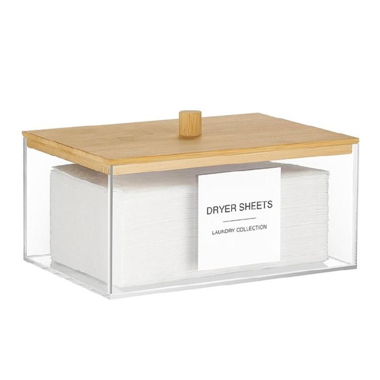 Fashionable Sturdy Acrylics Box with Stylish Lid Portable Accessory for Organizing Dryer Sheets In Laundry Rooms 2240₽