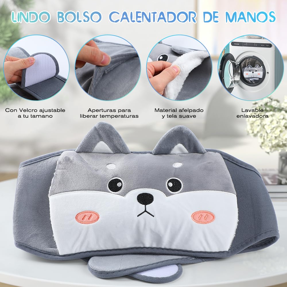 3 In 1 Hot Water Bottle with Waist Cover for Neck and Shoulder Back Hand Legs Waist Warm Stomach Abdominal Warming Bag