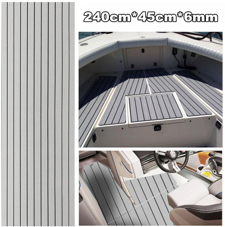 Universal 17.7"X94.5"EVA Foam Teak Sheet Marine Flooring Yacht Boat Car Truck RV Decking Self-Adhesive Pad Thickness 0.24" Non Absorption