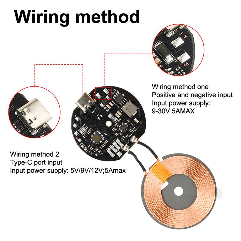 20W High Power Wireless Charger Transmitter Module 12V/24V Mobile Phone Quick Charging Circuit Board Vehicle Wireless Charger